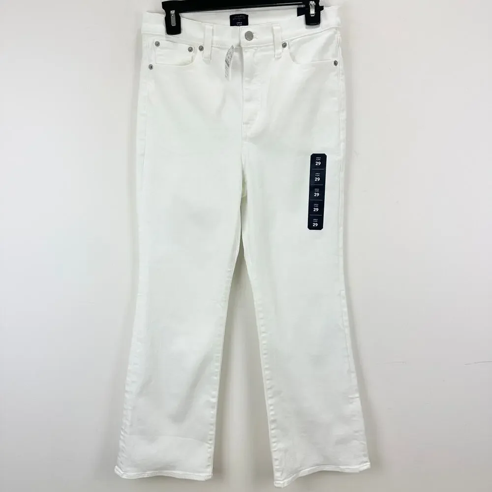 J.Crew Ankle Flare Jean in Signature Stretch+ Classic White Womens US 29 NWT - Picture 5 of 13